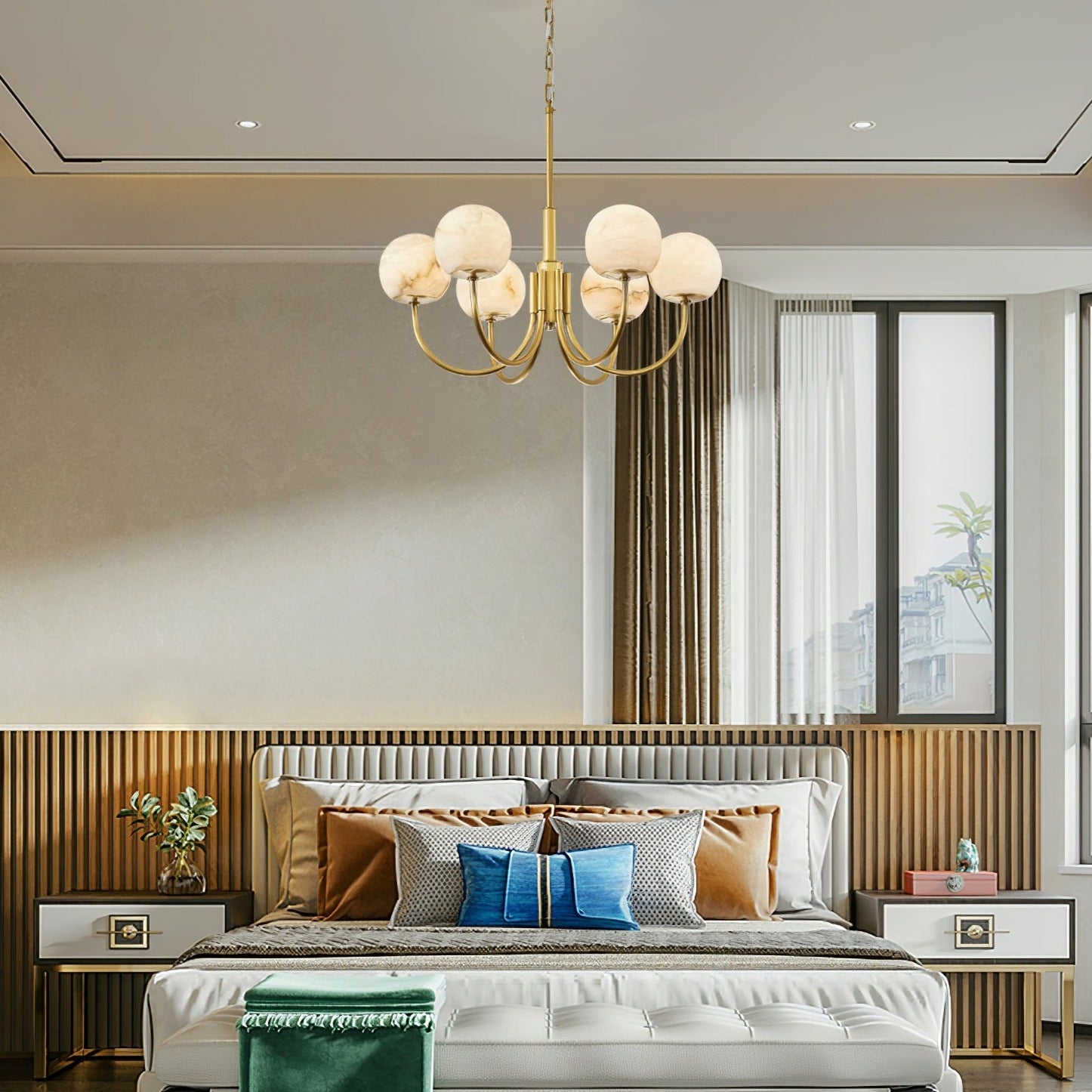 WINDSOR ALABASTER ORB LUMINAIRE