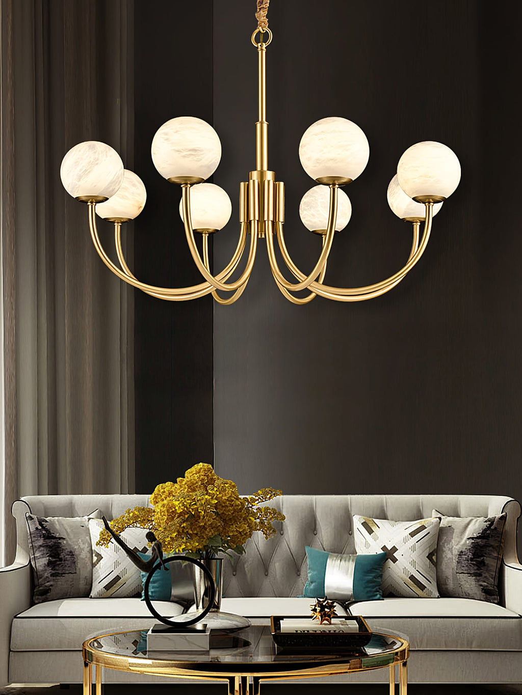 WINDSOR ALABASTER ORB LUMINAIRE