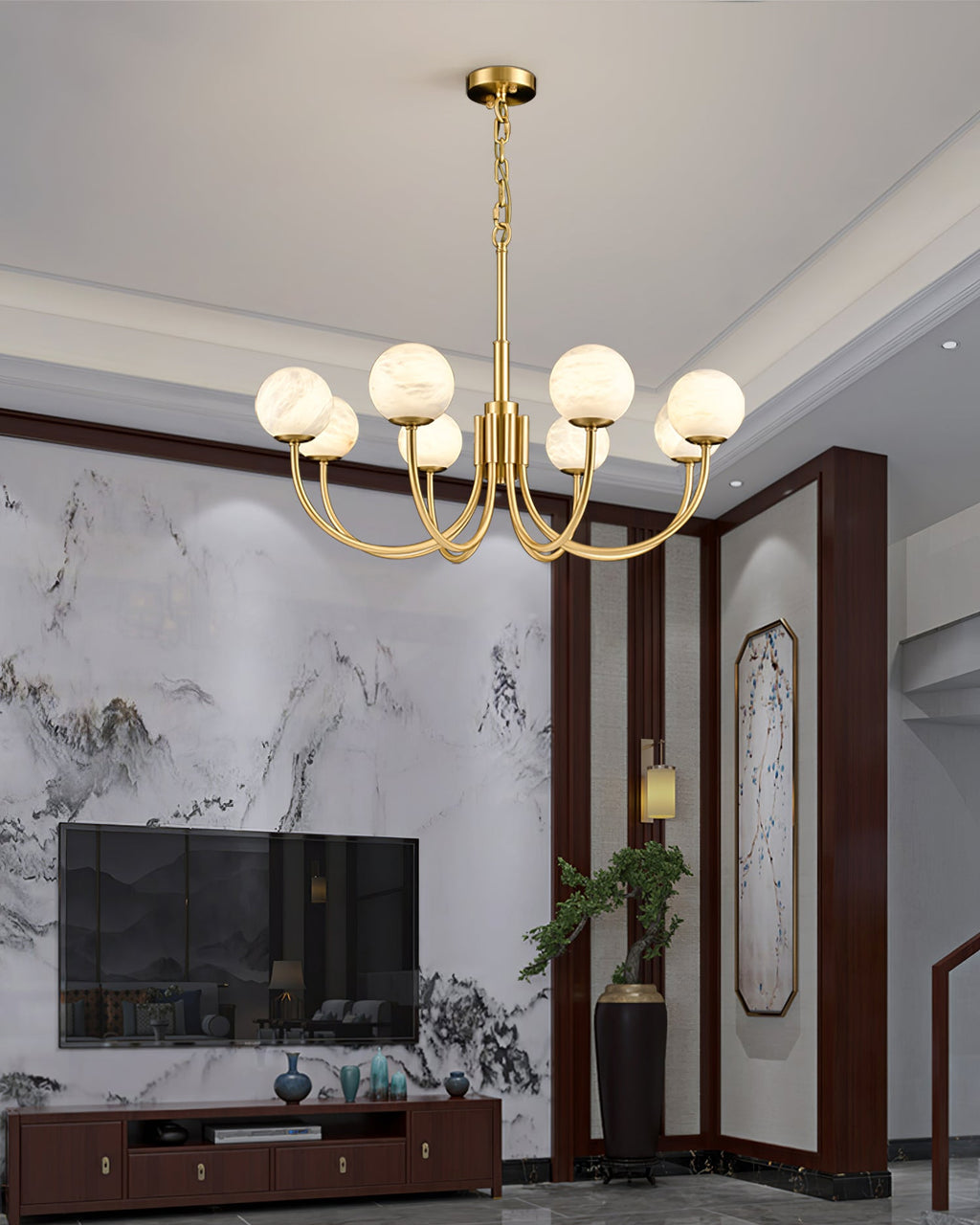 WINDSOR ALABASTER ORB LUMINAIRE