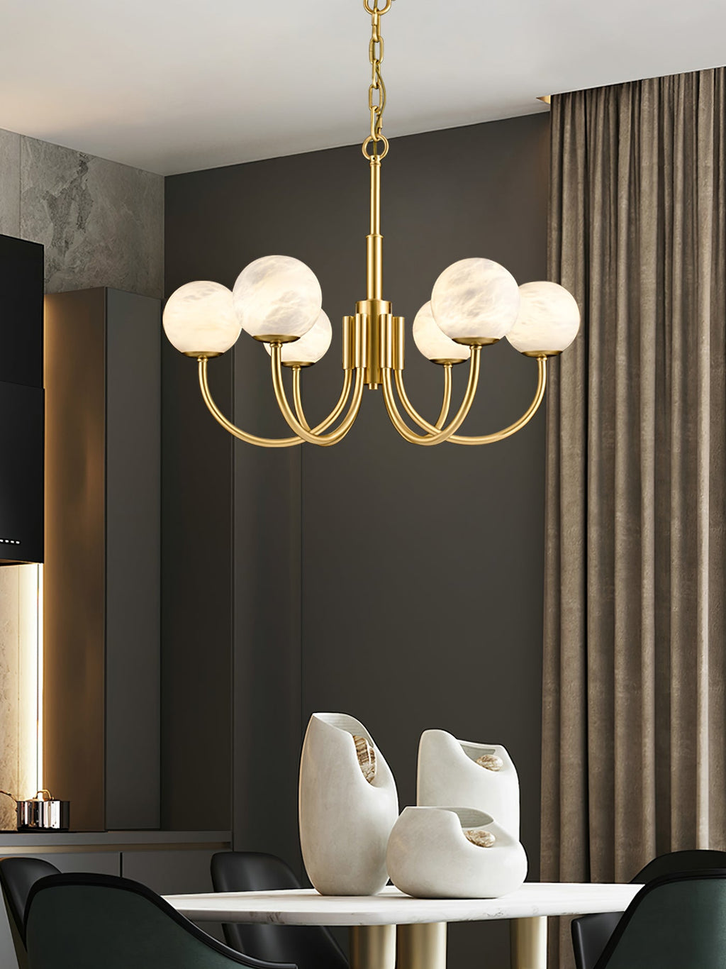 WINDSOR ALABASTER ORB LUMINAIRE
