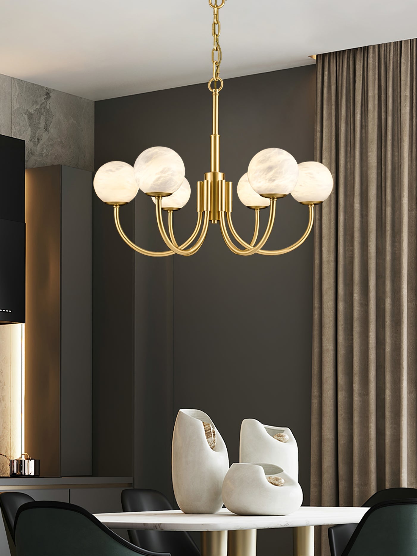 WINDSOR ALABASTER ORB LUMINAIRE