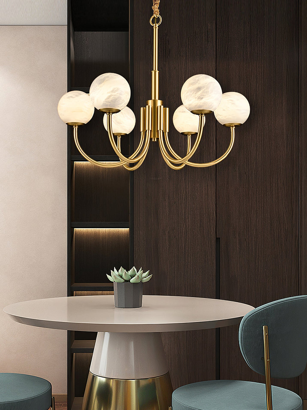 WINDSOR ALABASTER ORB LUMINAIRE