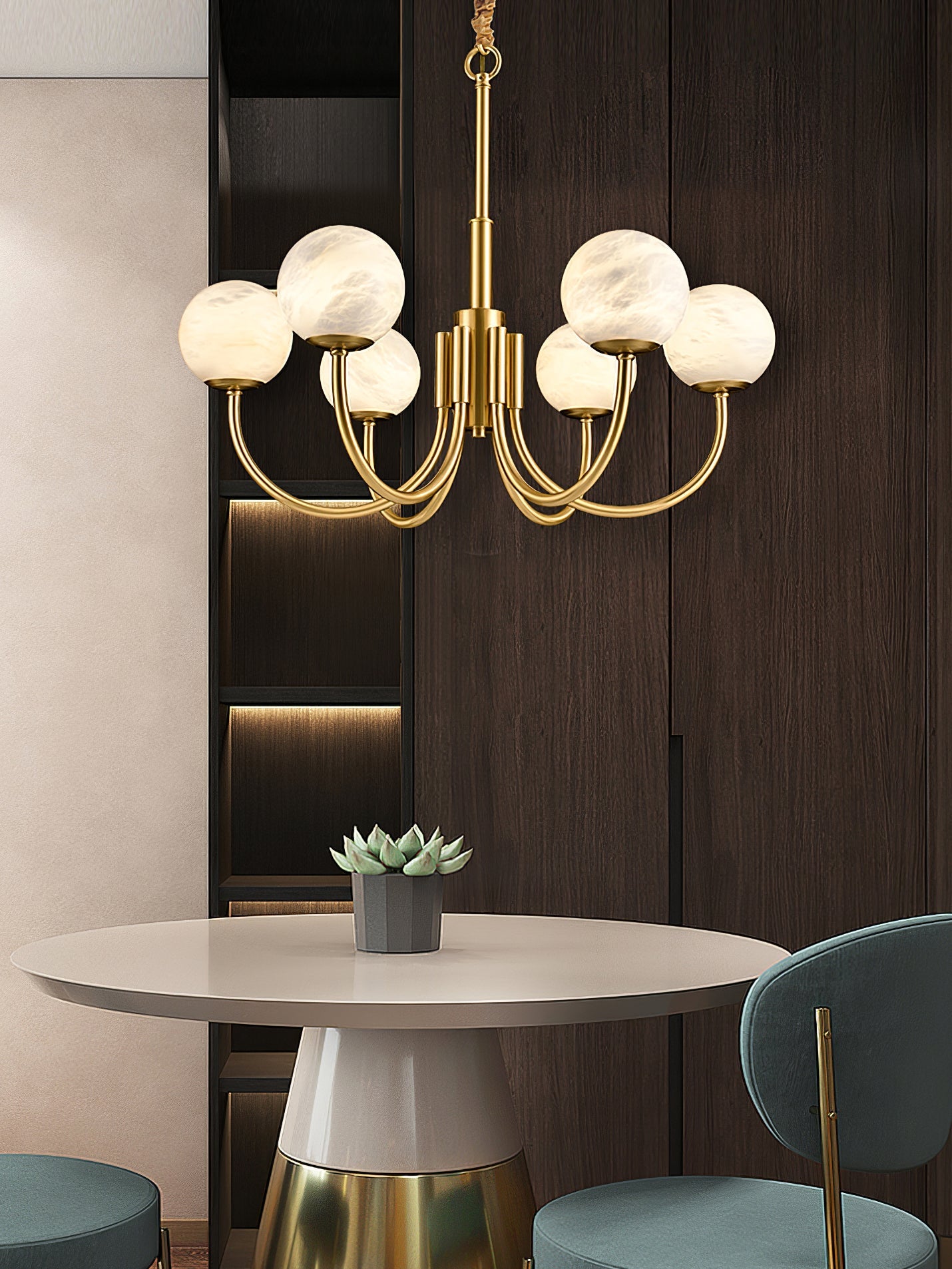 WINDSOR ALABASTER ORB LUMINAIRE