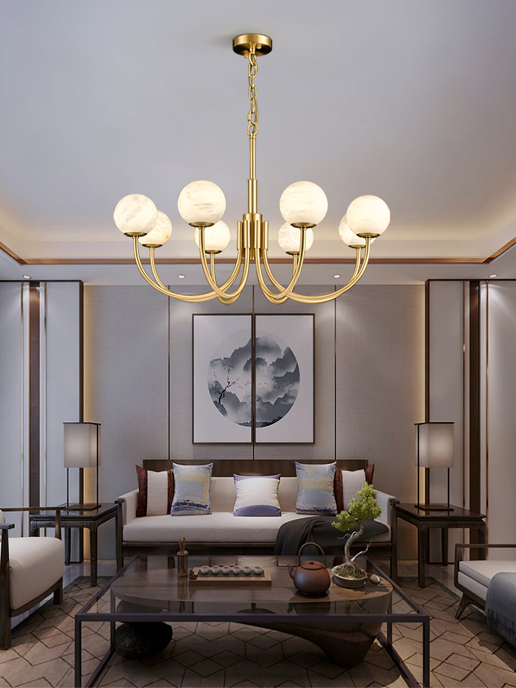 WINDSOR ALABASTER ORB LUMINAIRE