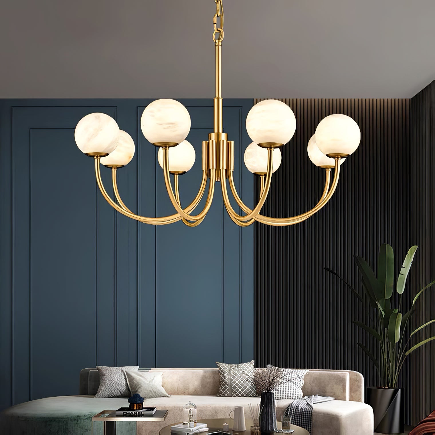 WINDSOR ALABASTER ORB LUMINAIRE