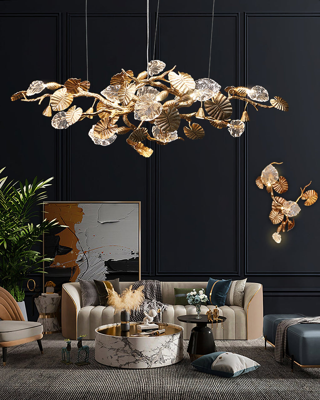 FENWICK GILDING LEAF CEILING LANTERN