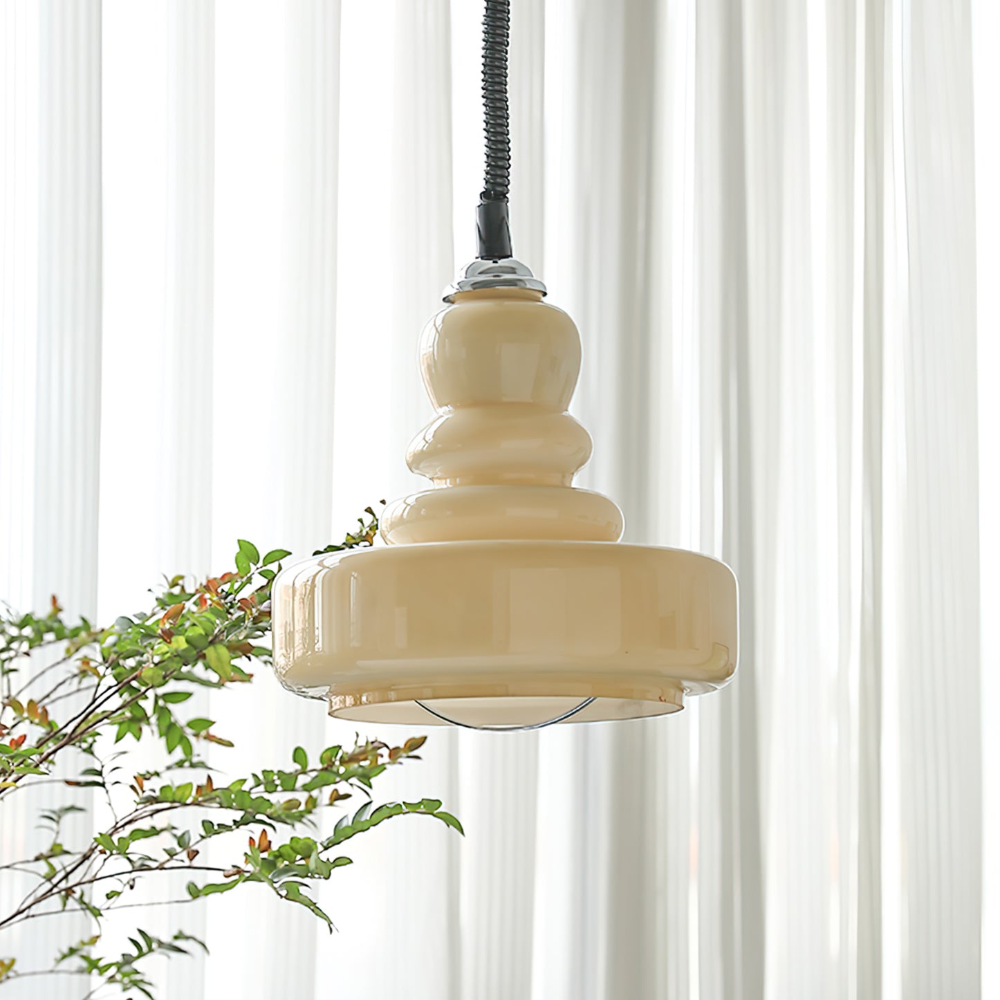 WINCHESTER BOTTLE SHAPE GLASS HANGING LANTERN