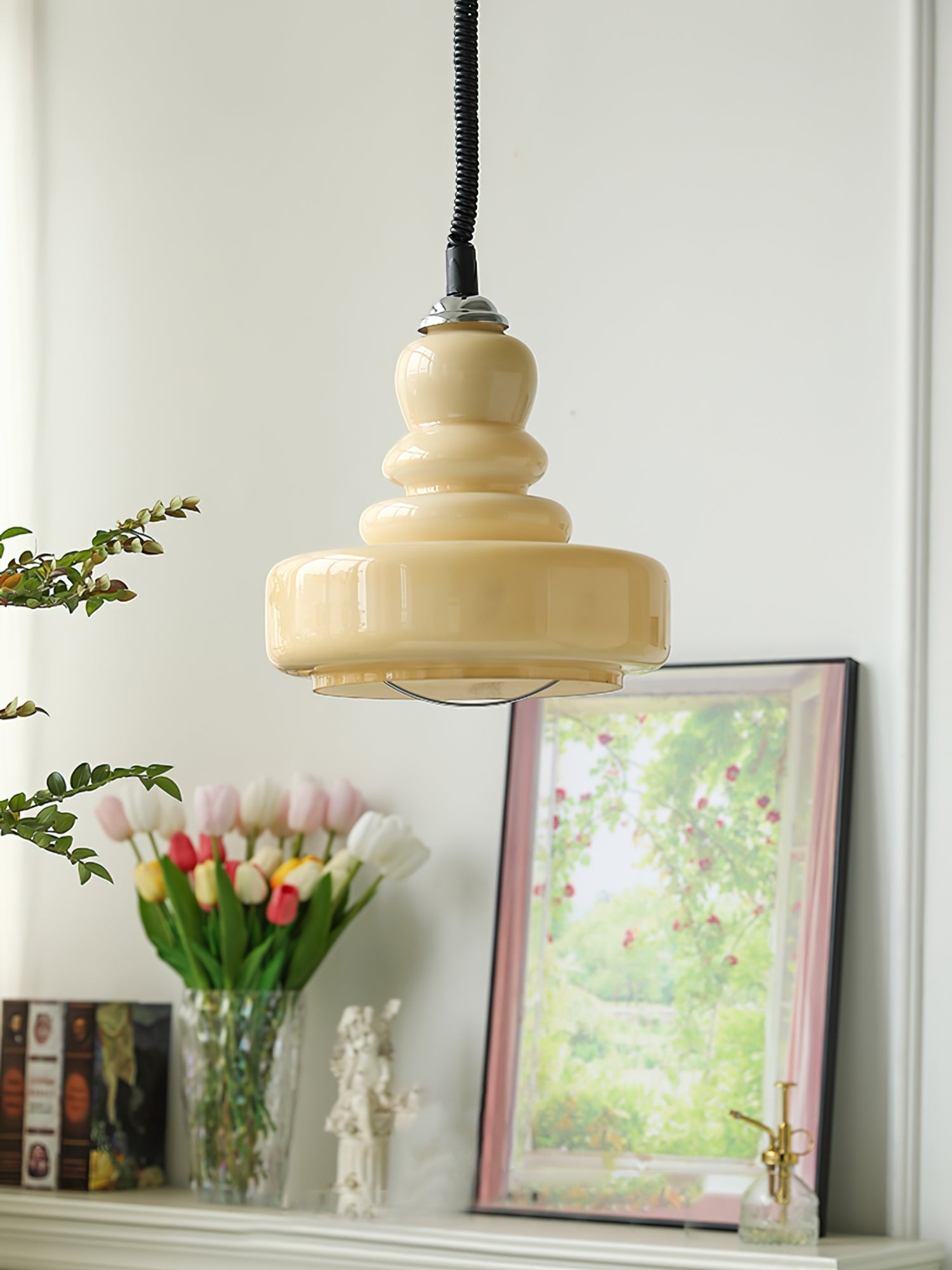 WINCHESTER BOTTLE SHAPE GLASS HANGING LANTERN