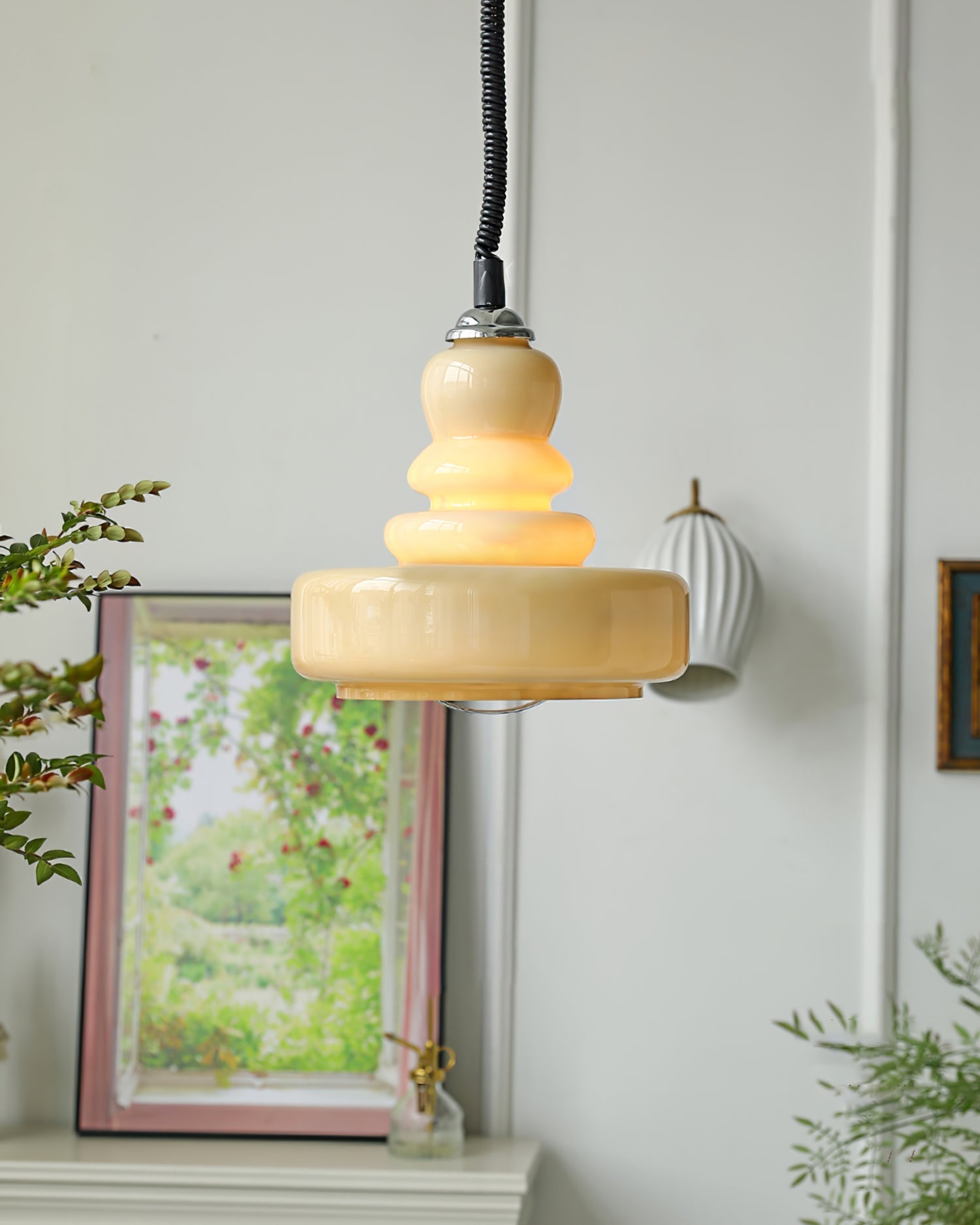 WINCHESTER BOTTLE SHAPE GLASS HANGING LANTERN