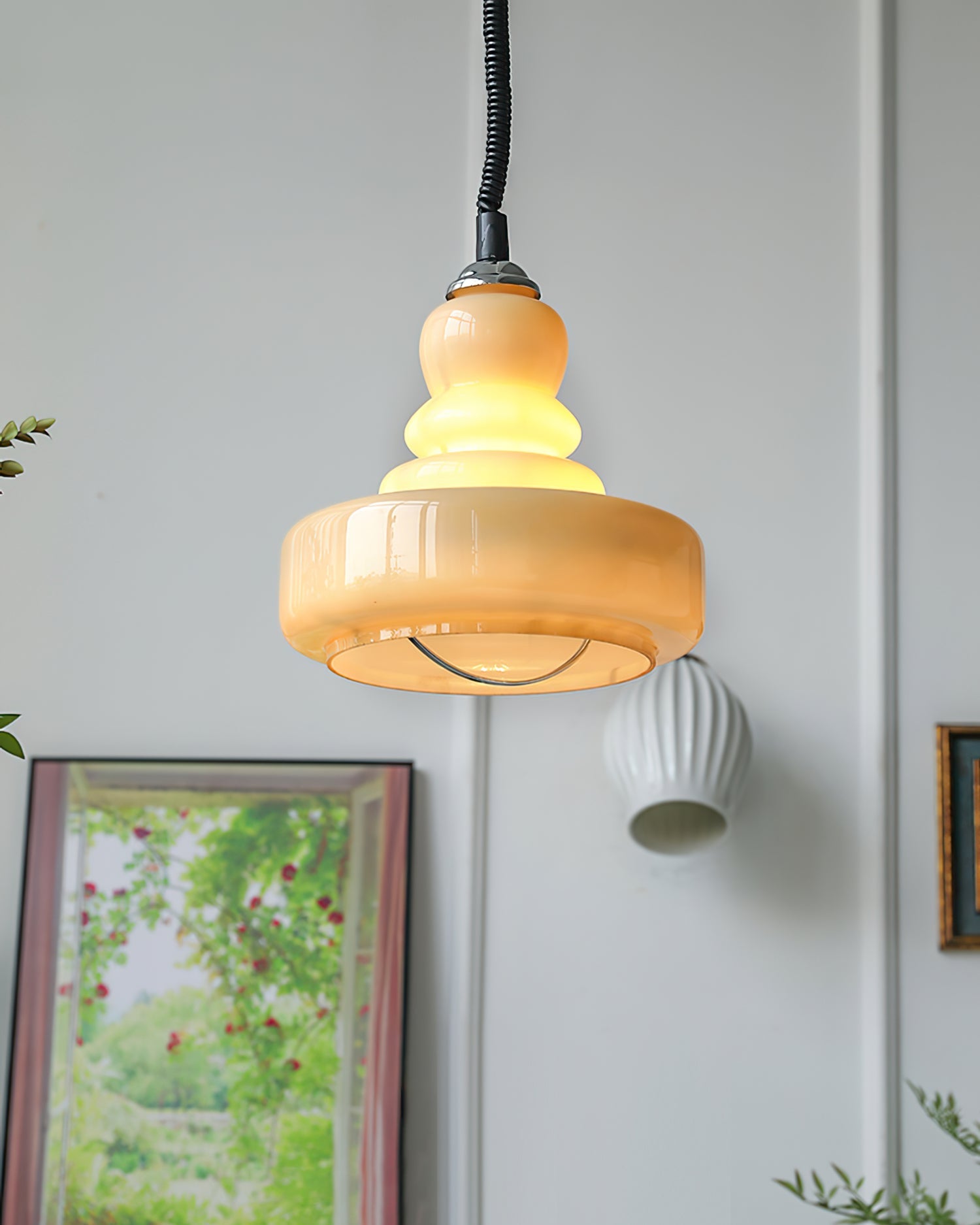 WINCHESTER BOTTLE SHAPE GLASS HANGING LANTERN