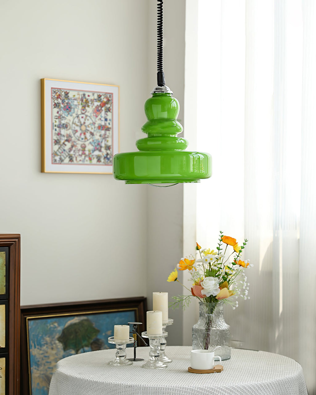 WINCHESTER BOTTLE SHAPE GLASS HANGING LANTERN