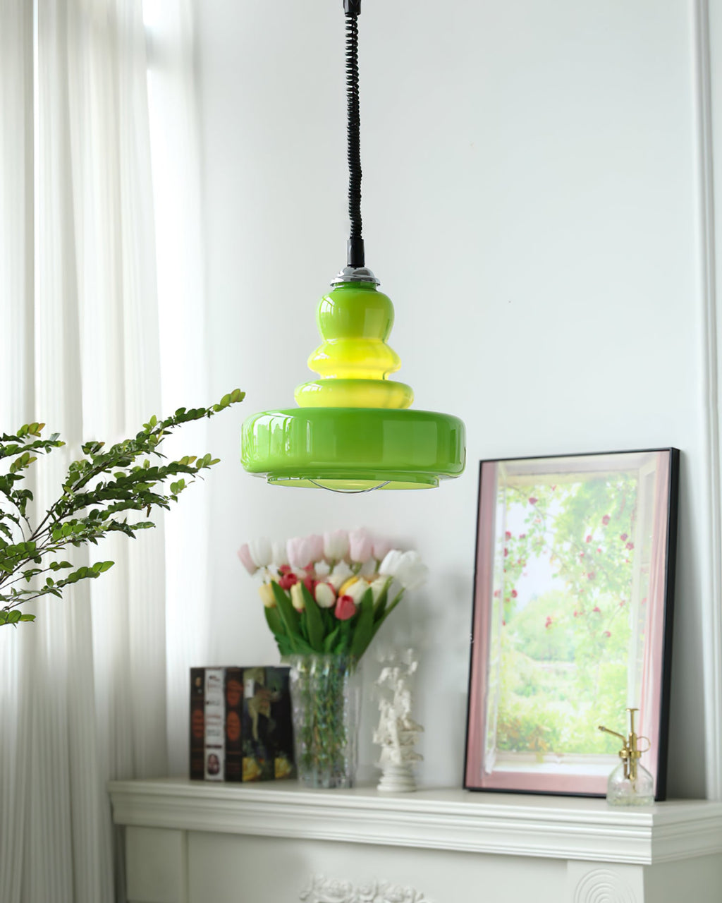 WINCHESTER BOTTLE SHAPE GLASS HANGING LANTERN