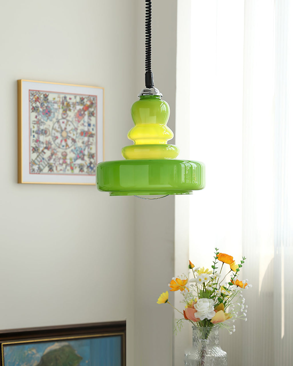 WINCHESTER BOTTLE SHAPE GLASS HANGING LANTERN