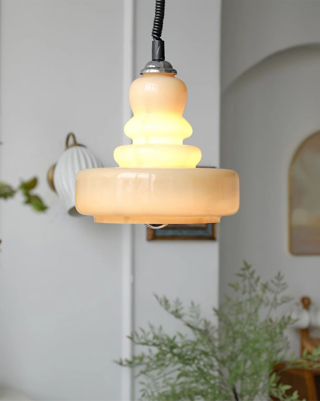 WINCHESTER BOTTLE SHAPE GLASS HANGING LANTERN