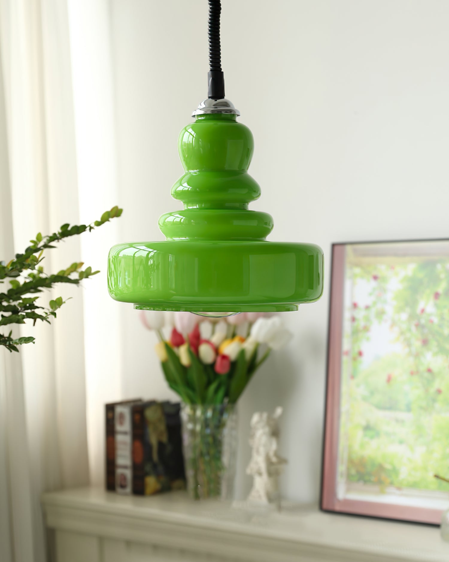 WINCHESTER BOTTLE SHAPE GLASS HANGING LANTERN