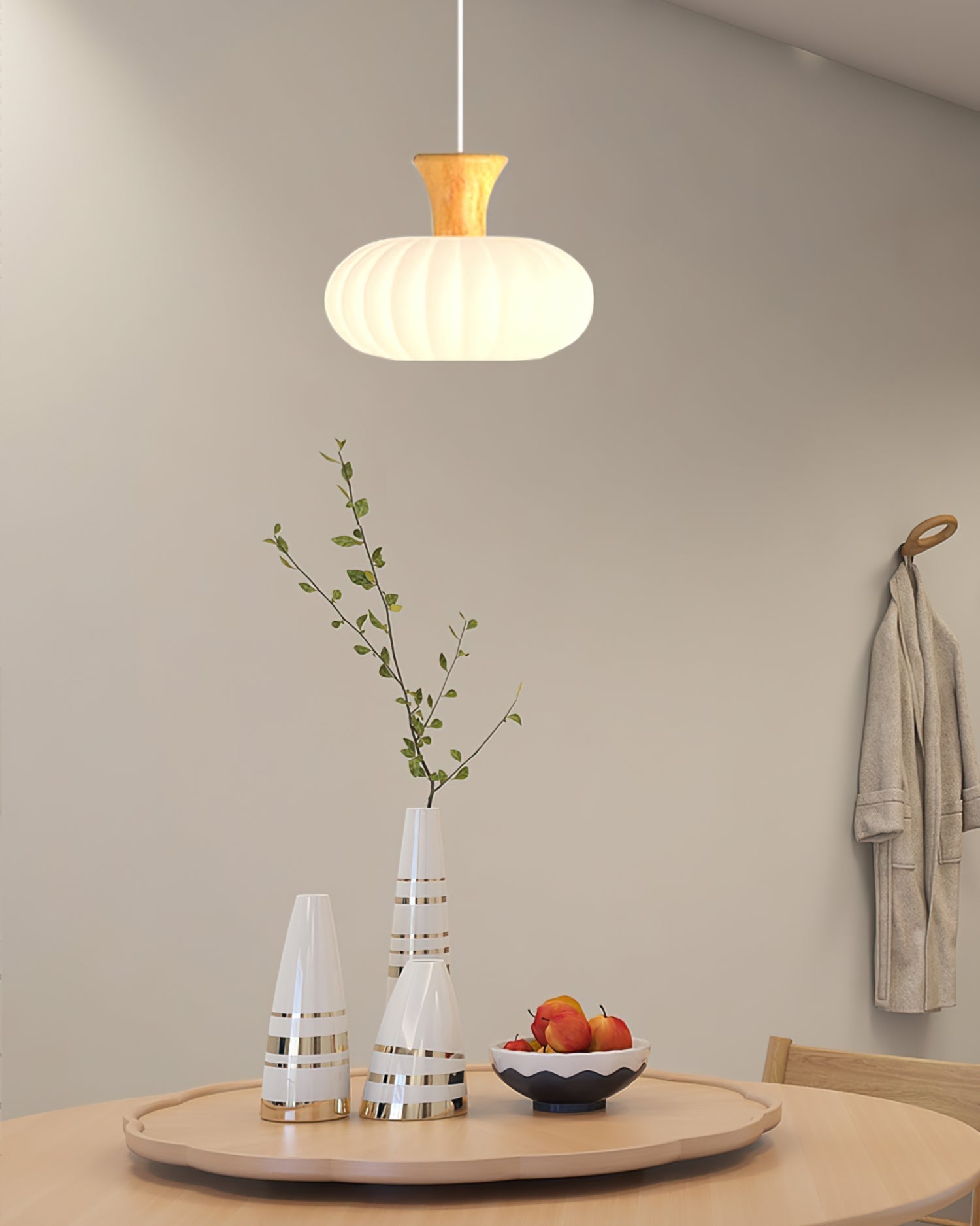 FENWICK RIBBED GOURD HANGING LANTERN