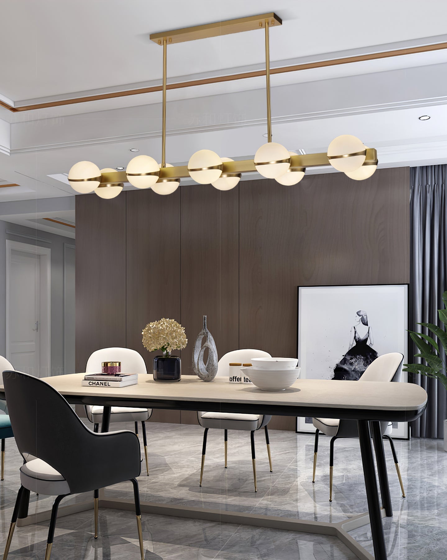 WINTHROP CRYSTAL CEILING ORB