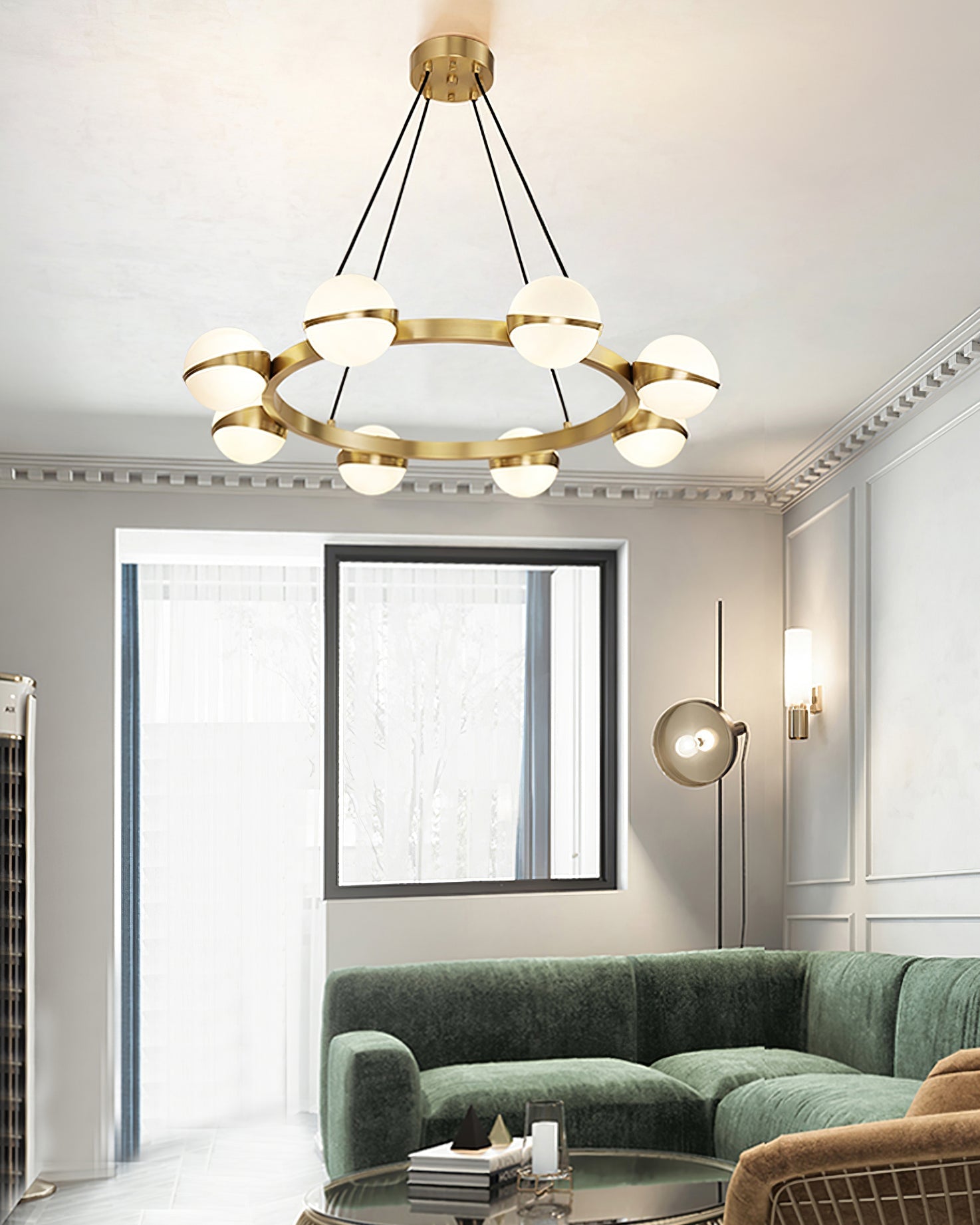 WINTHROP CRYSTAL CEILING ORB