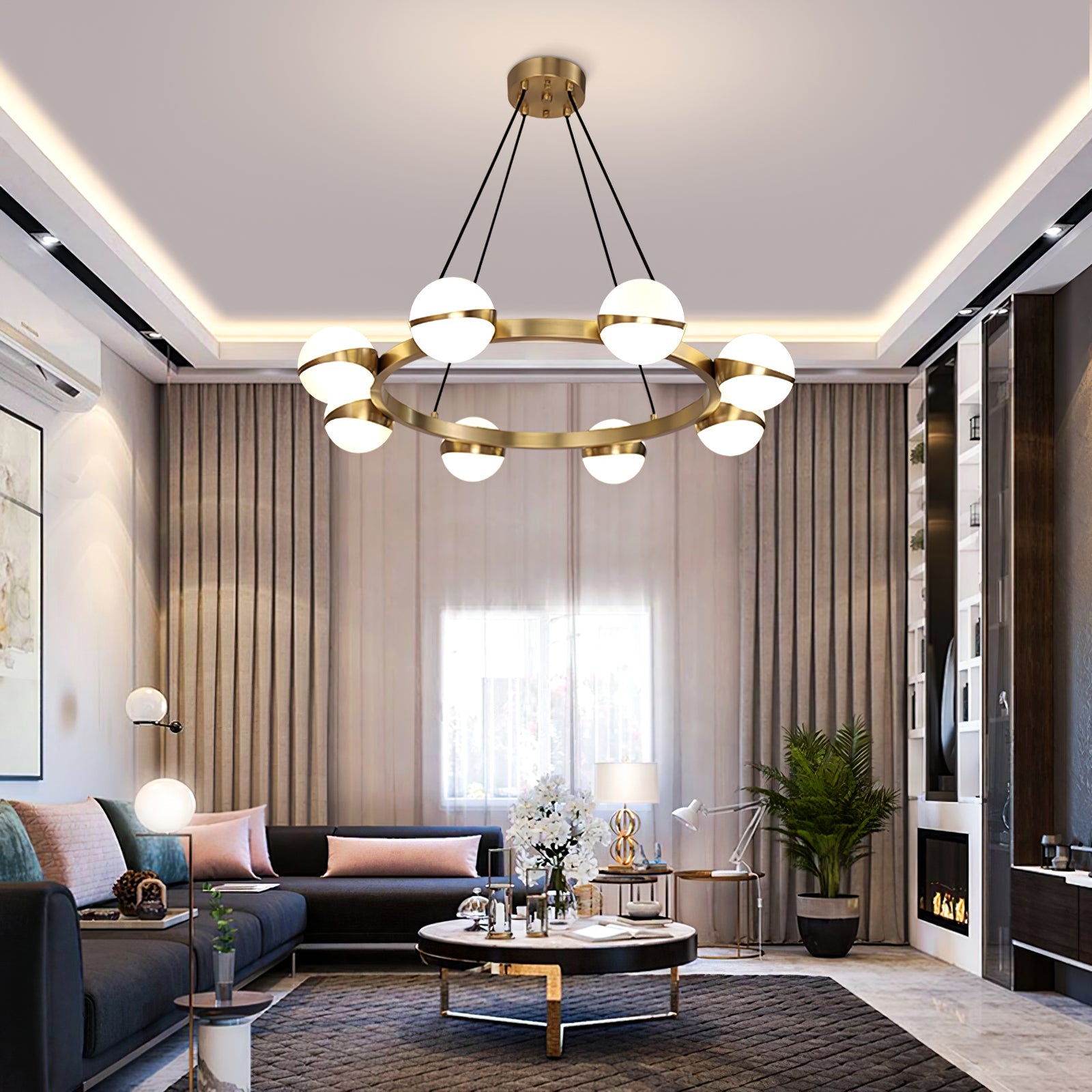 WINTHROP CRYSTAL CEILING ORB