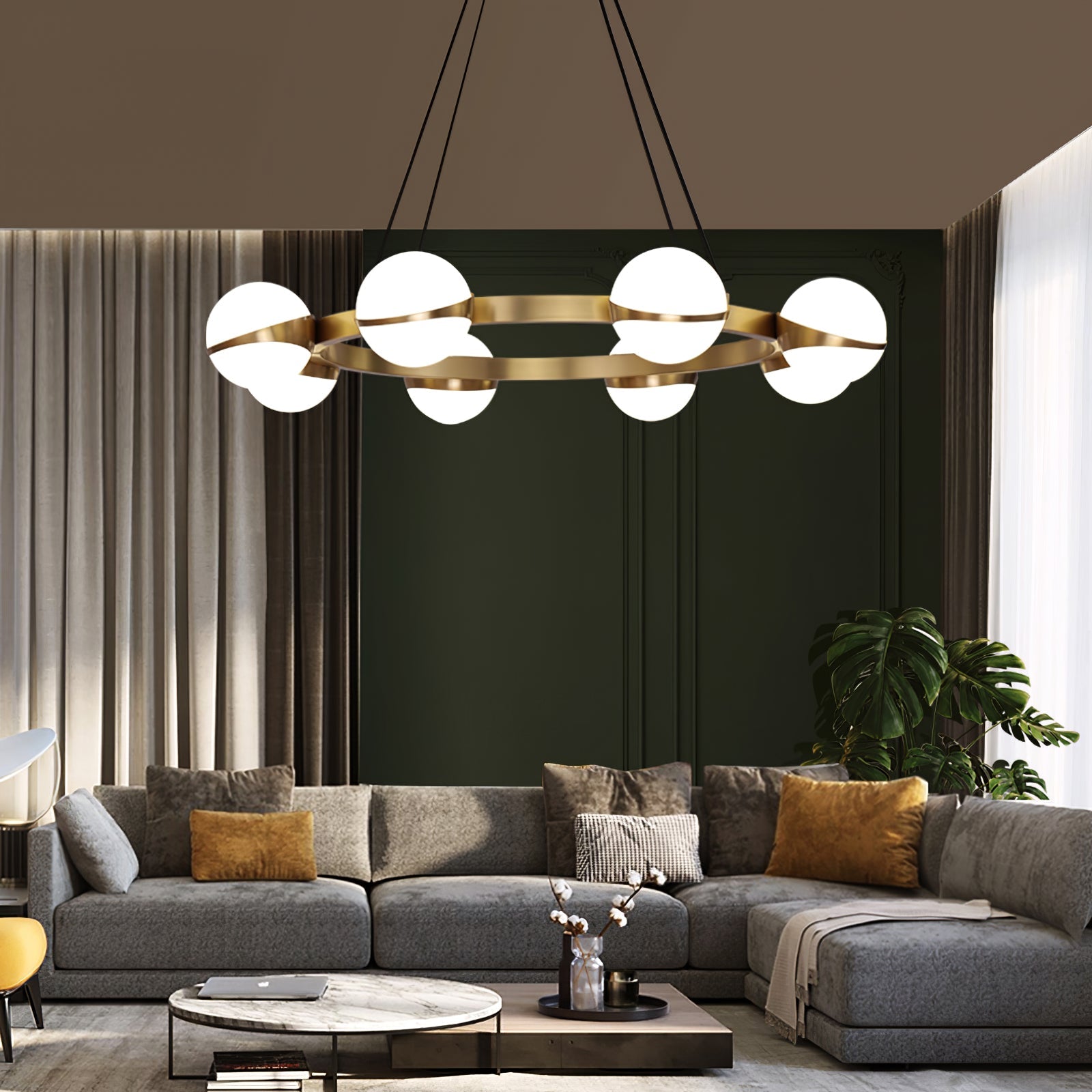 WINTHROP CRYSTAL CEILING ORB