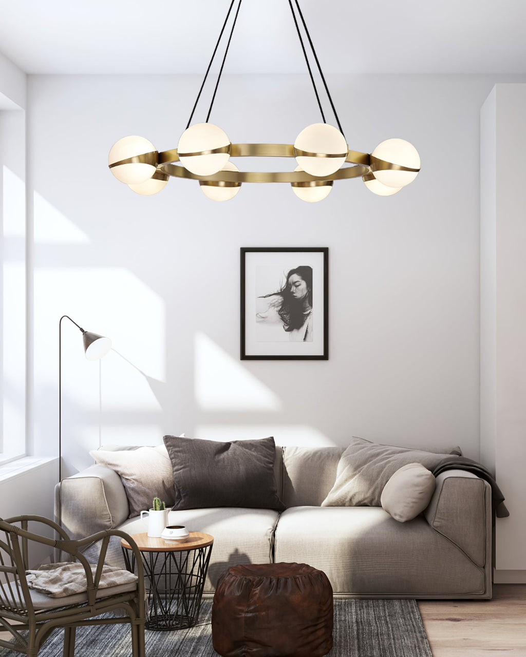 WINTHROP CRYSTAL CEILING ORB