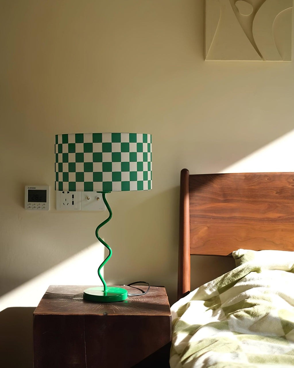 BEAUFORT VERDANT CHECK TABLE LAMP
