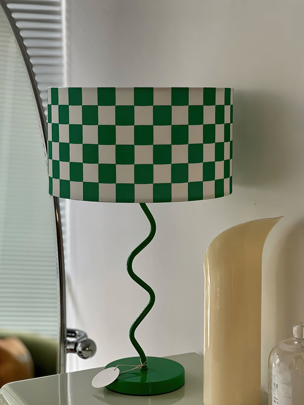 BEAUFORT VERDANT CHECK TABLE LAMP