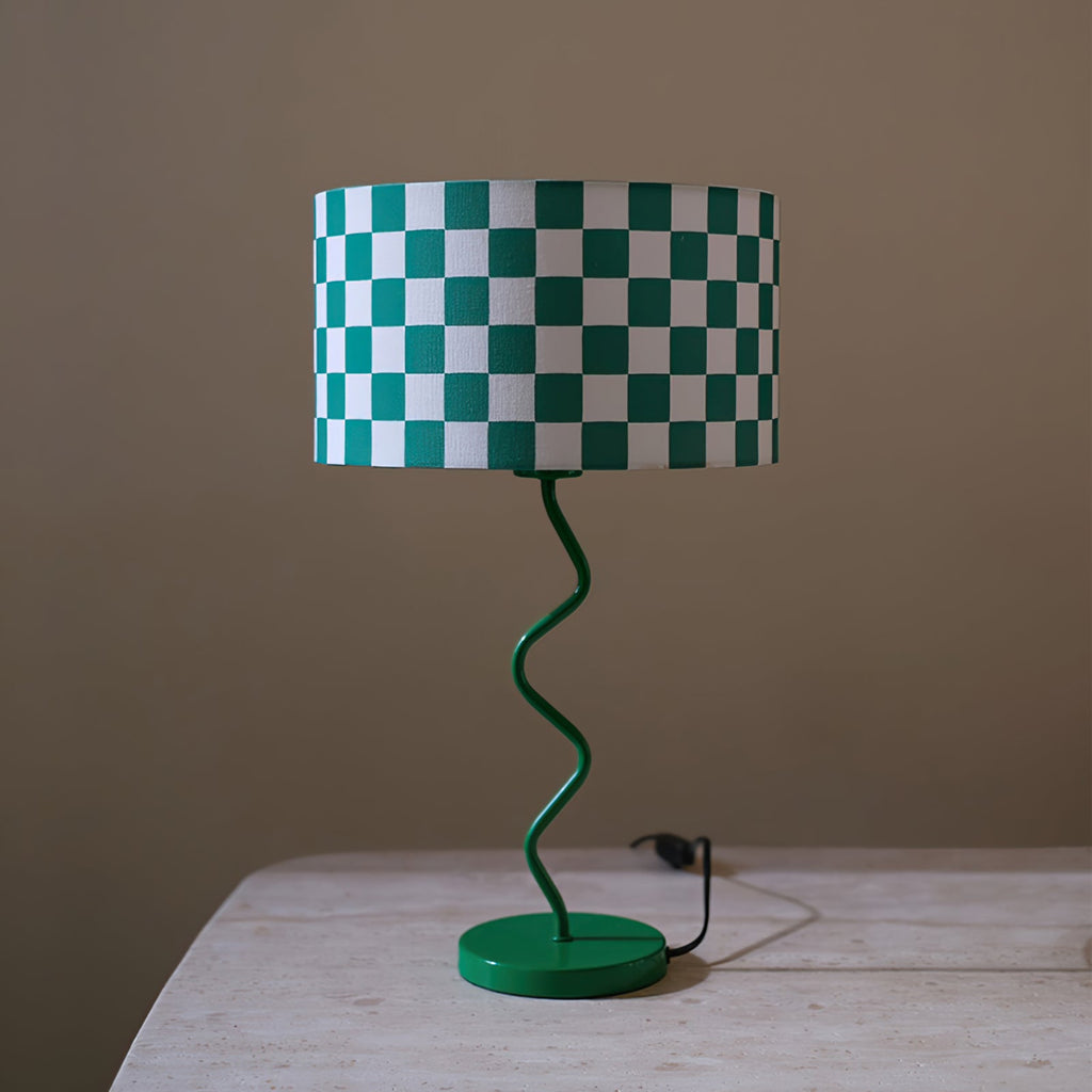 BEAUFORT VERDANT CHECK TABLE LAMP