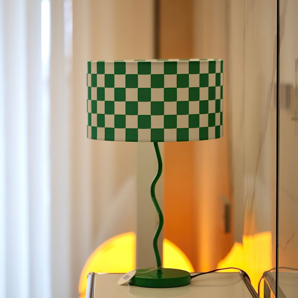 BEAUFORT VERDANT CHECK TABLE LAMP