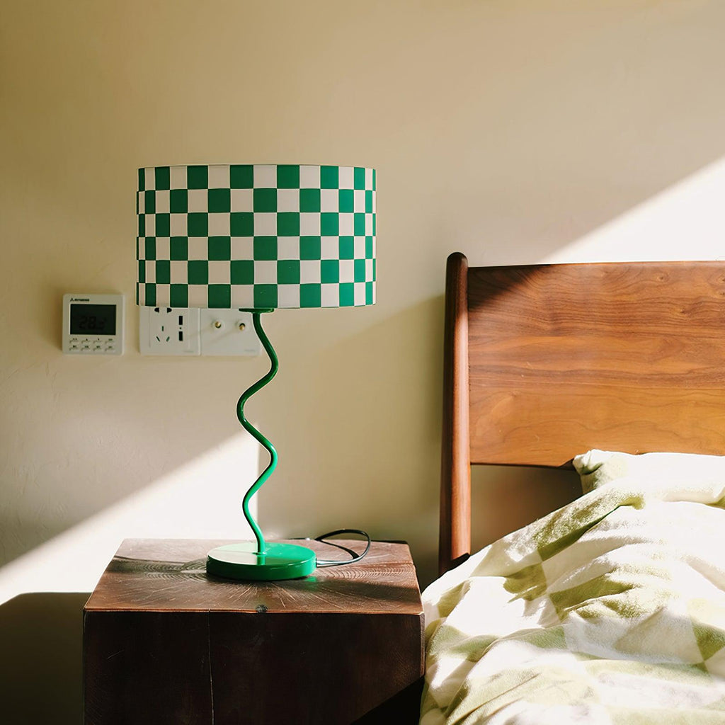 BEAUFORT VERDANT CHECK TABLE LAMP