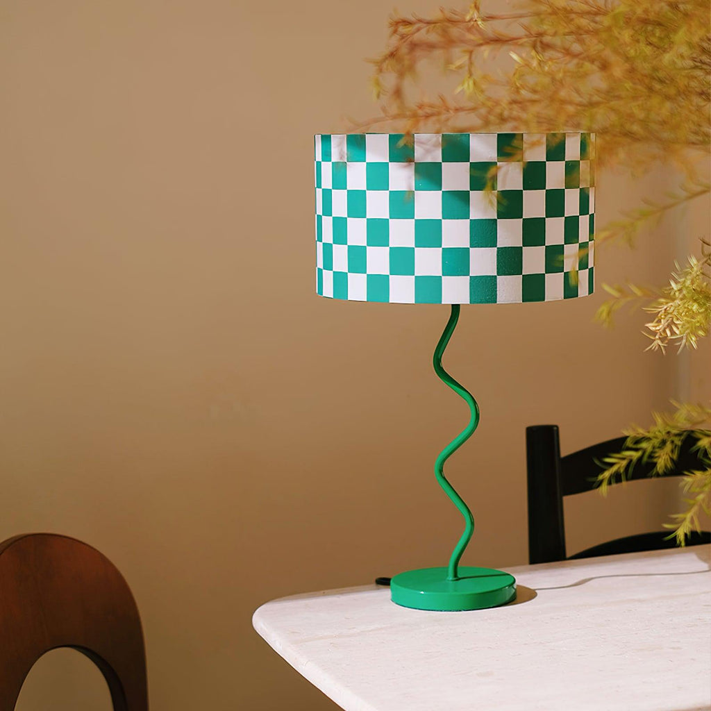BEAUFORT VERDANT CHECK TABLE LAMP
