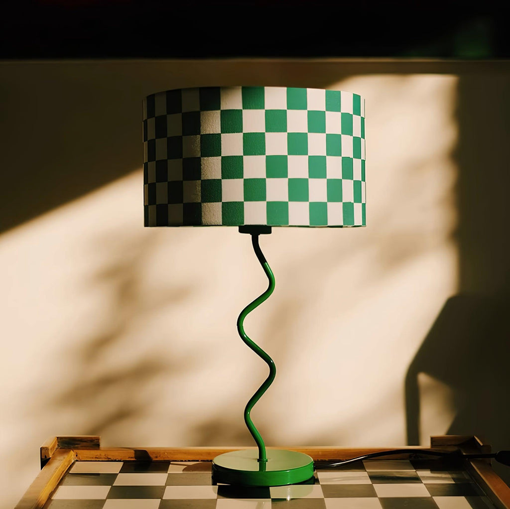 BEAUFORT VERDANT CHECK TABLE LAMP