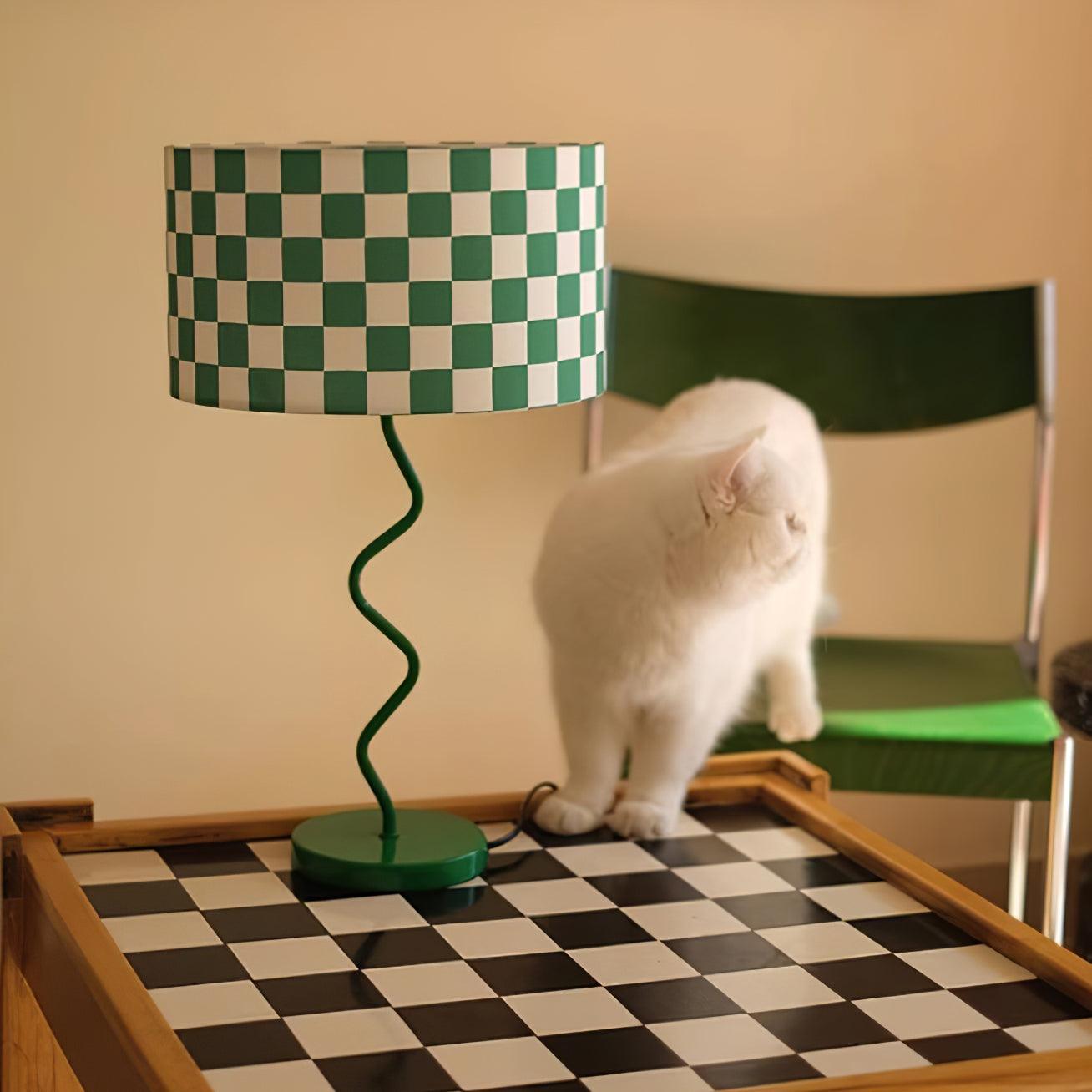 BEAUFORT VERDANT CHECK TABLE LAMP