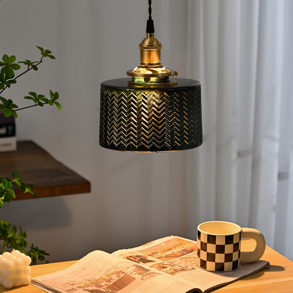 VERDANT GLEAM GLASS HANGING LANTERN