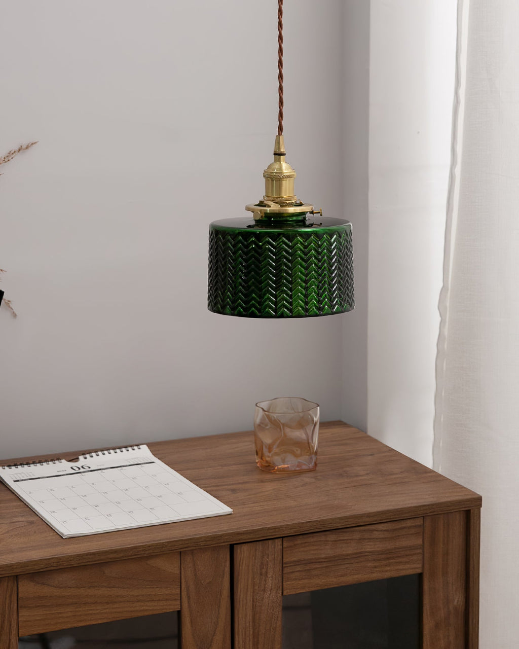 VERDANT GLEAM GLASS HANGING LANTERN