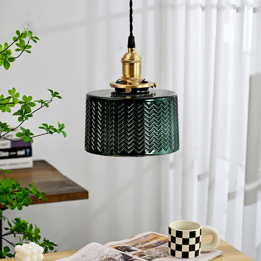 VERDANT GLEAM GLASS HANGING LANTERN