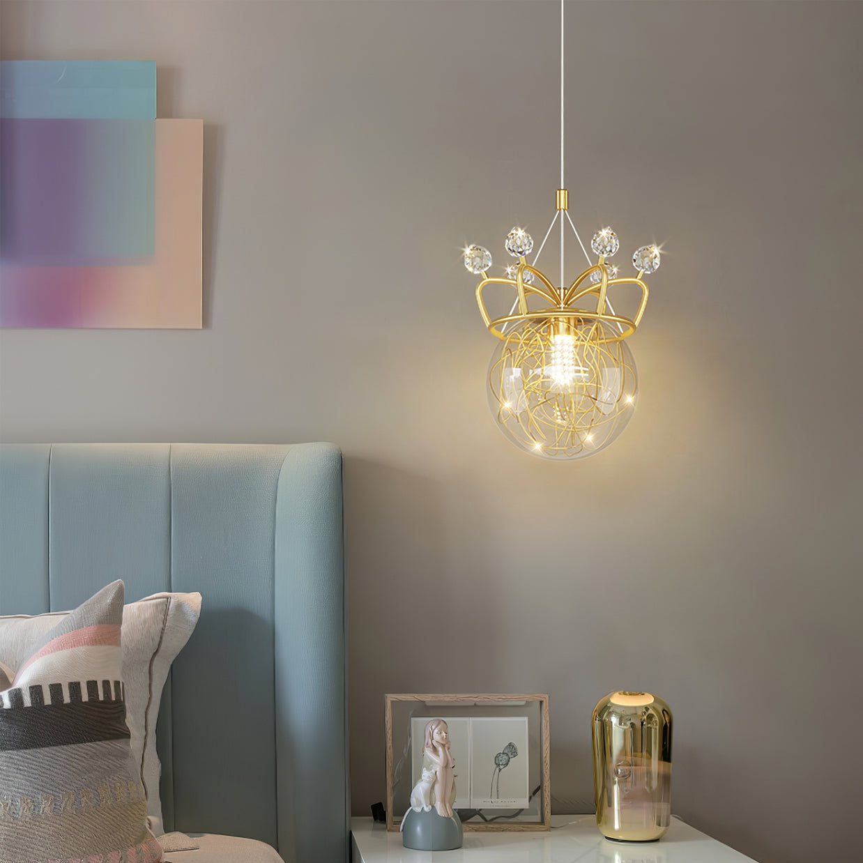 FLORENCE FROSTED FLORA PENDANT LIGHT