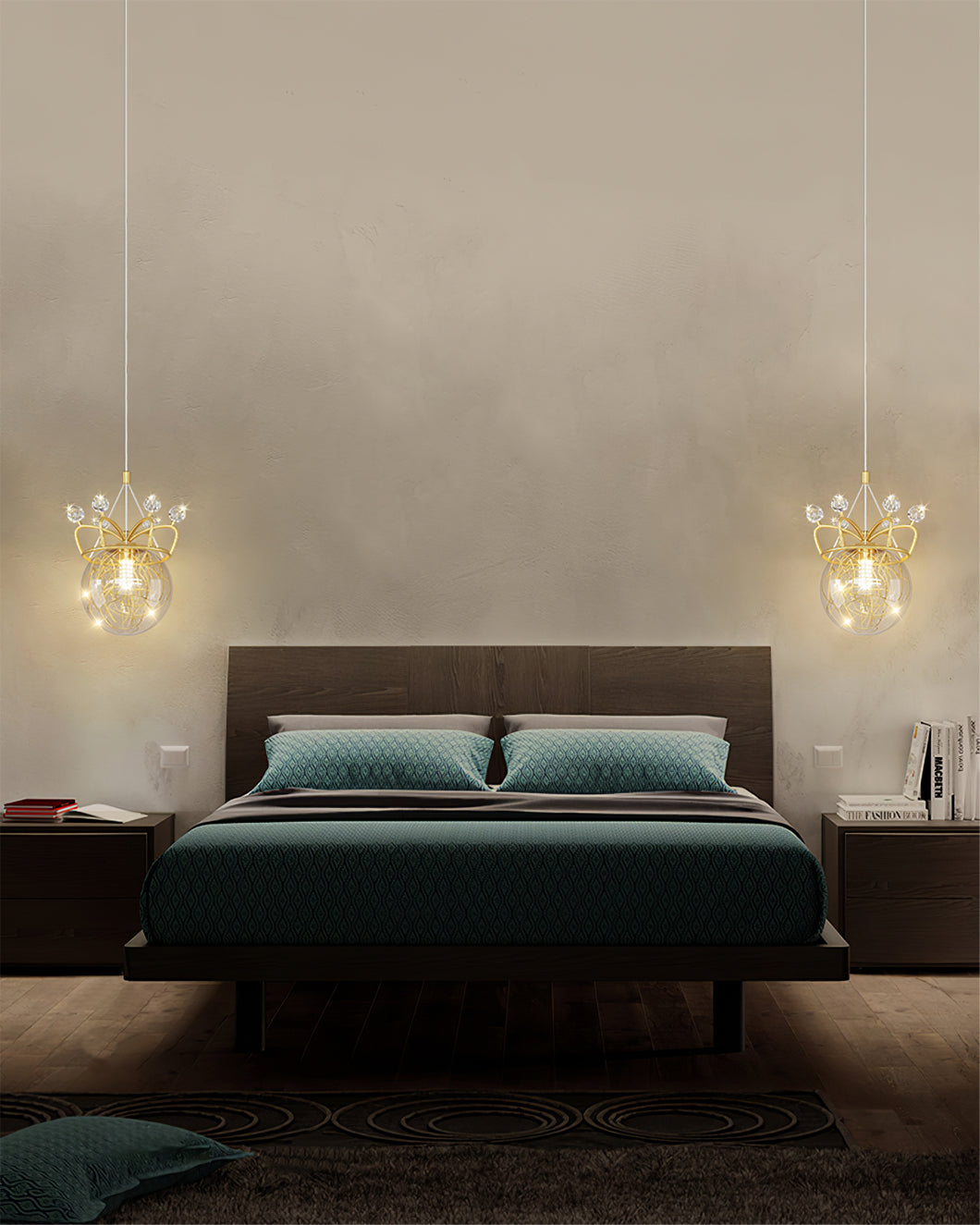 FLORENCE FROSTED FLORA PENDANT LIGHT