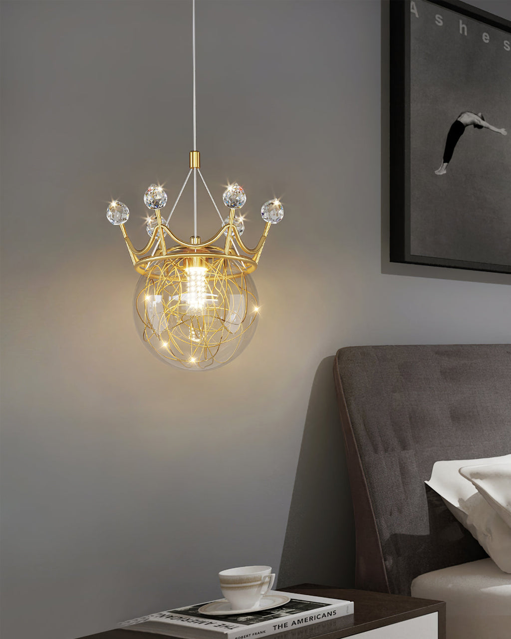 FLORENCE FROSTED FLORA PENDANT LIGHT