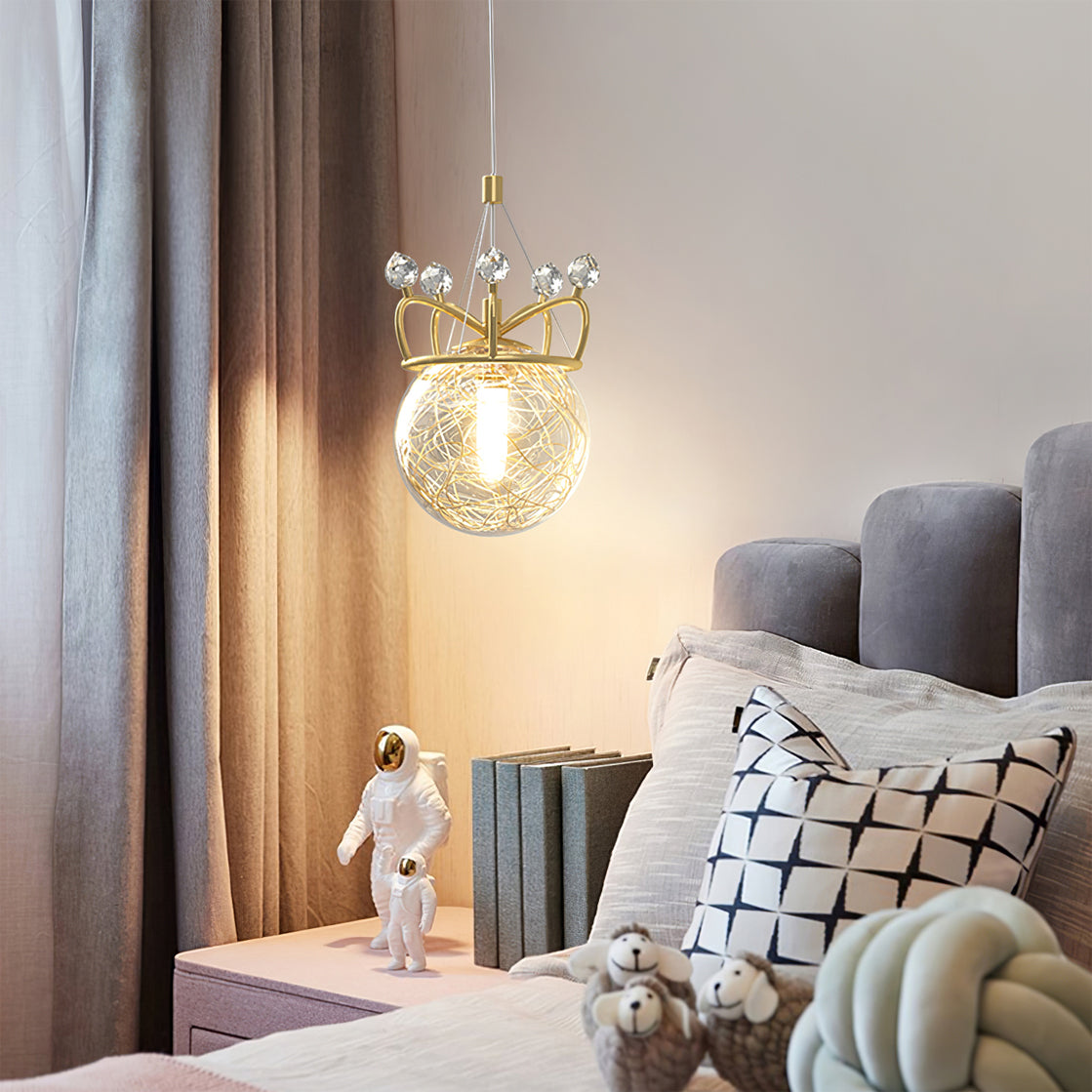 FLORENCE FROSTED FLORA PENDANT LIGHT