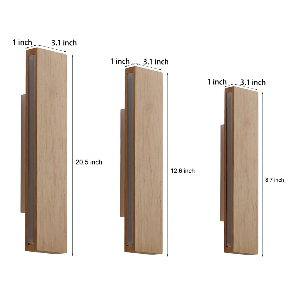 WINTHROP ROTATING RECTANGULAR WOODEN LED WALL SCONCE