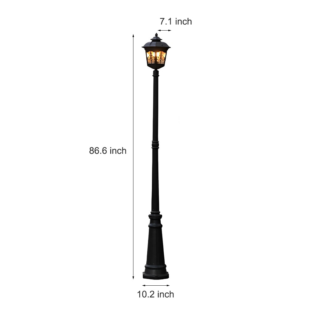 WINCHESTER VINTAGE LED GARDEN LANTERN POST