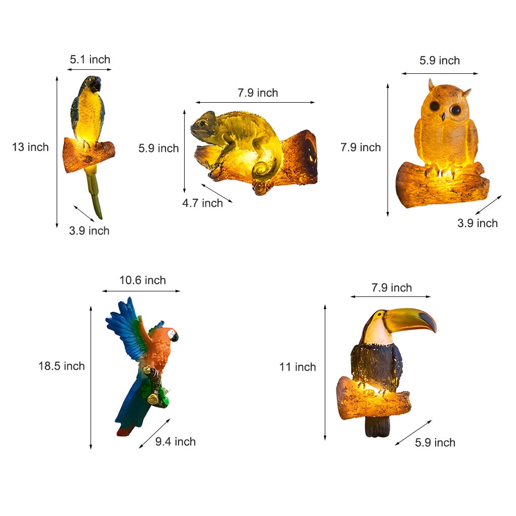 WINDSOR AVIAN RESIN LED OUTDOOR LIGHTING SCULPTURE