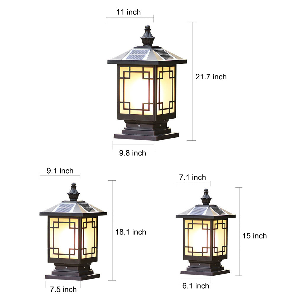 WINDSOR HARBOR SOLAR-POWERED FENCE LANTERNS WITH WATER-RESISTANT LED ILLUMINATION