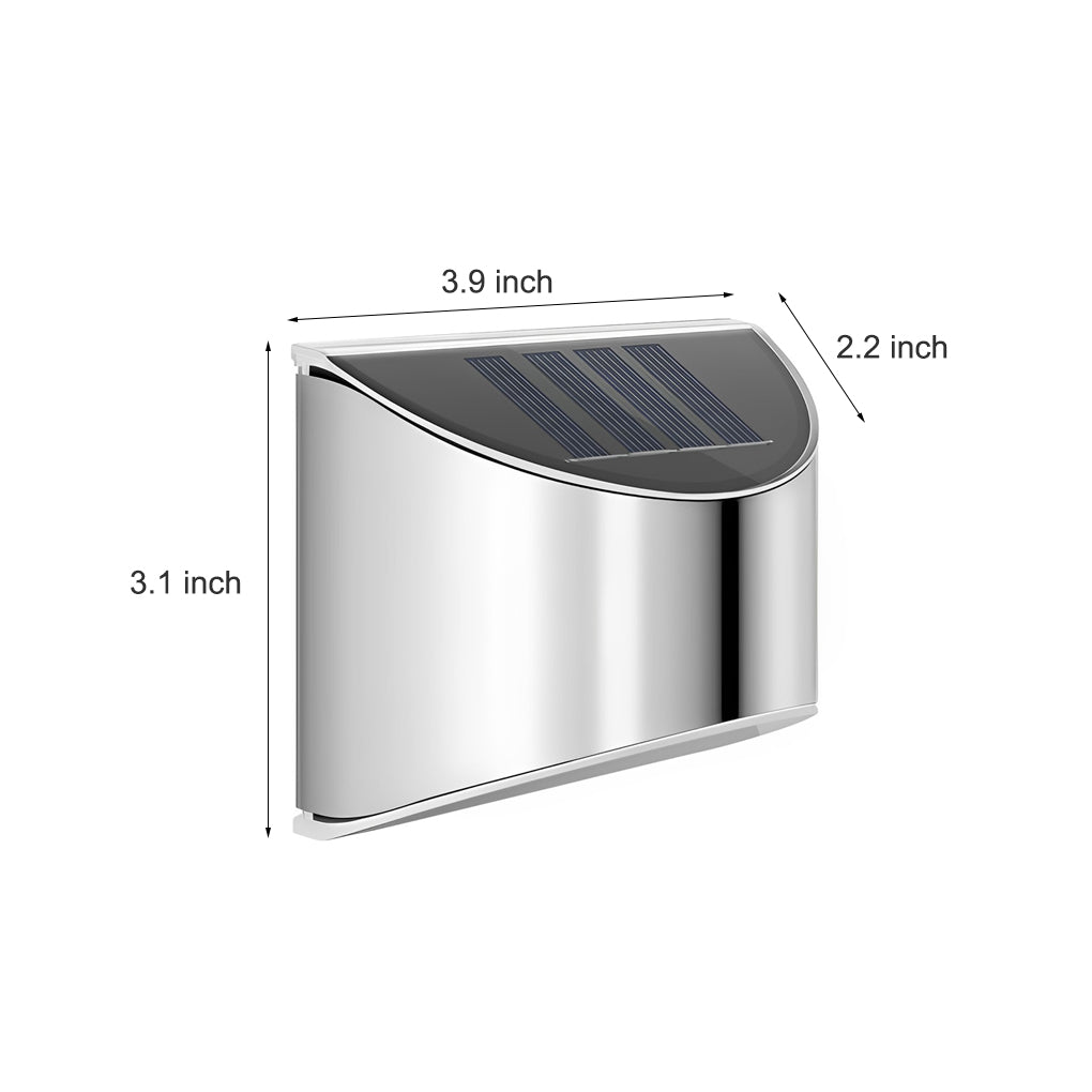 FENWICK SOLAR-POWERED STAINLESS STEEL WALL LANTERN