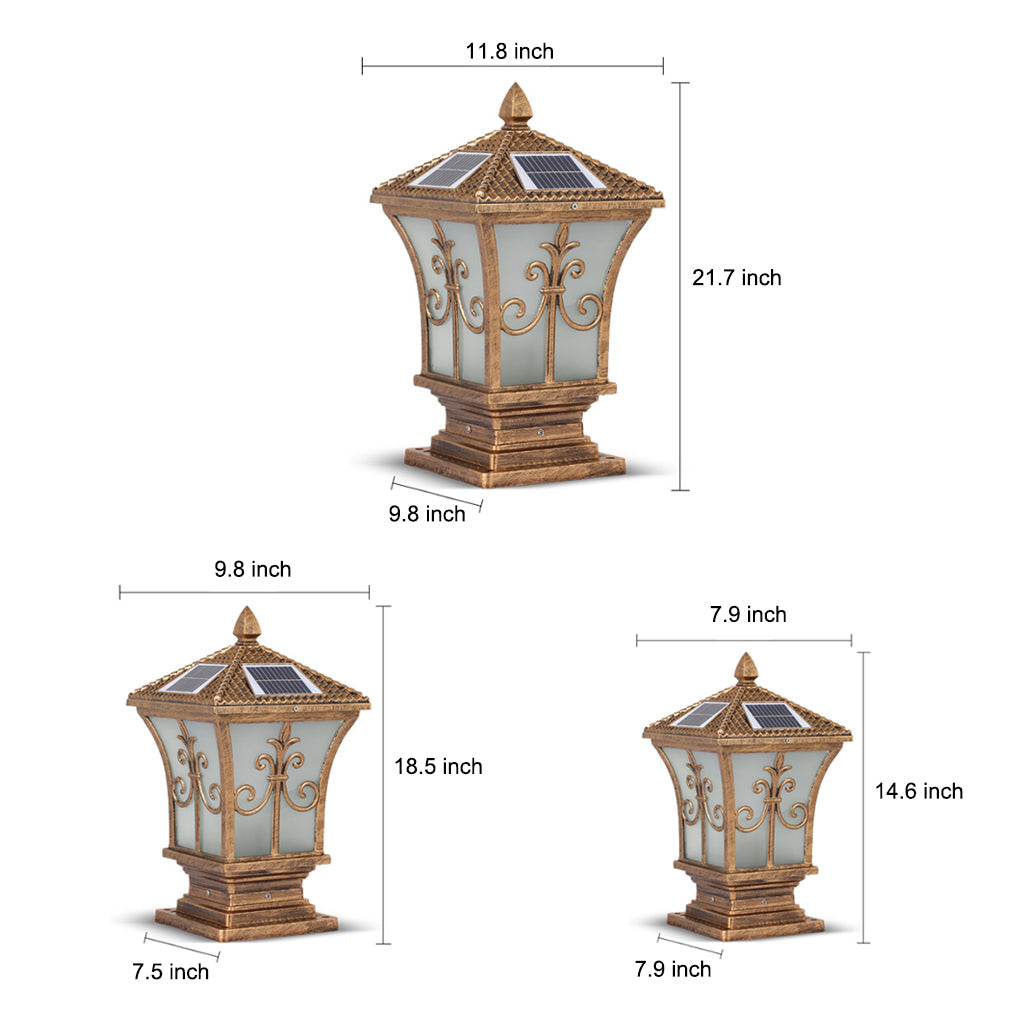 WINTHORPE SOLAR-CHARGED RUSTIC FENCE LANTERNS