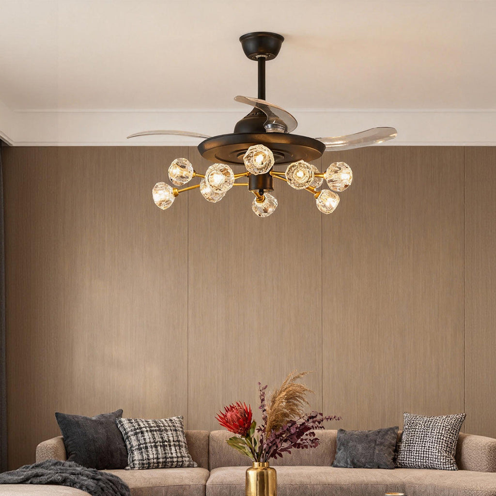 FENWICK CRYSTAL LUMINAIRE CEILING FAN