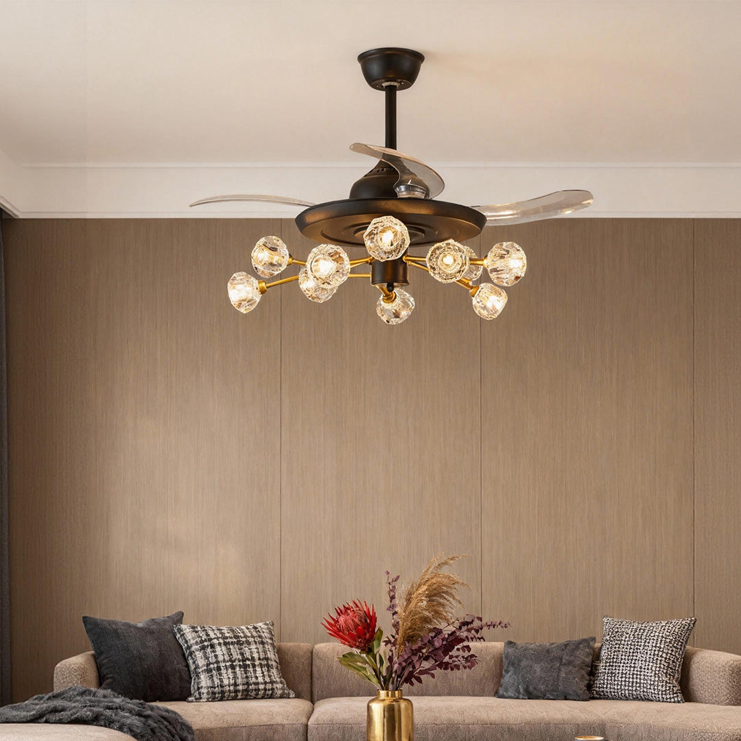 FENWICK CRYSTAL LUMINAIRE CEILING FAN