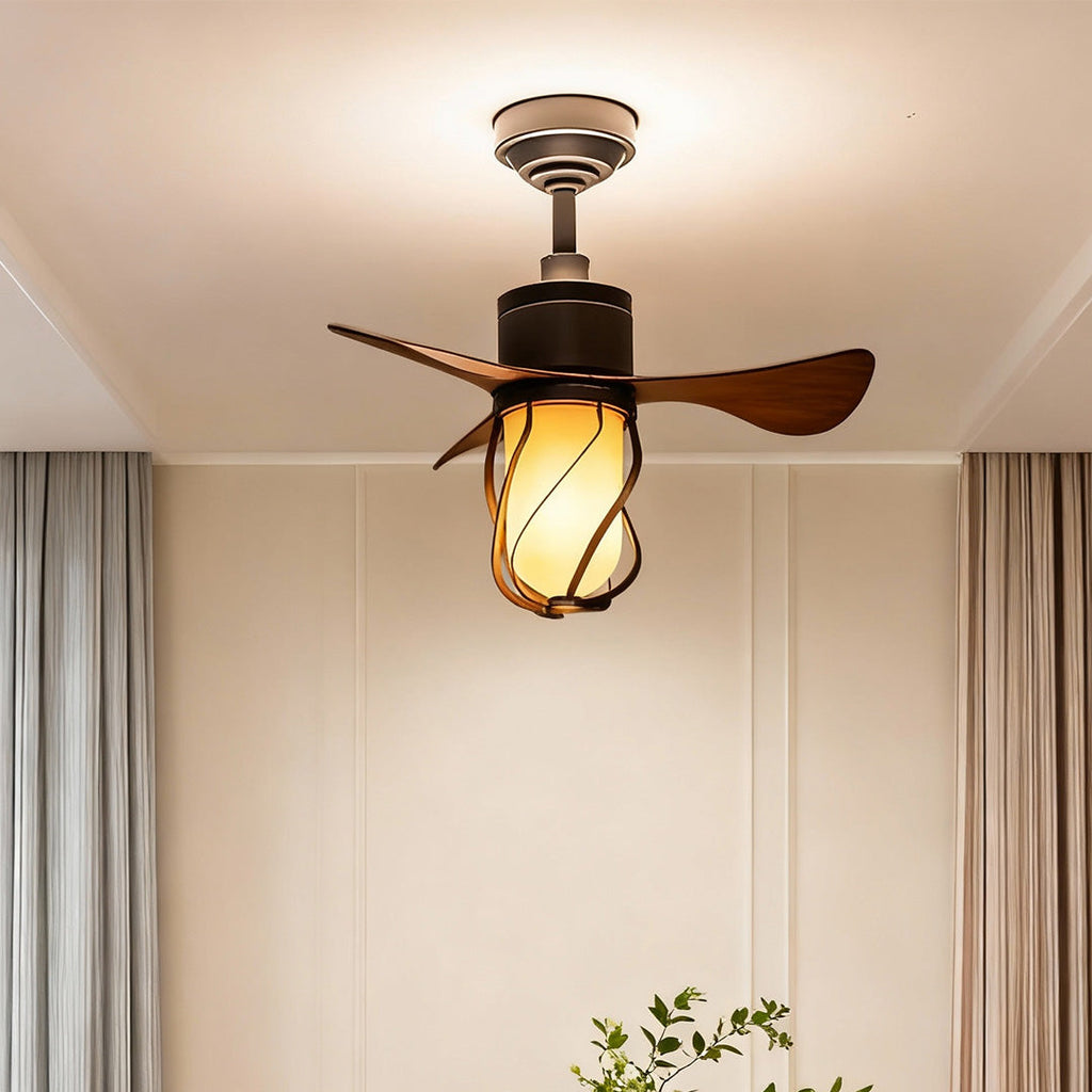 CHARLESTON VINTAGE LED CEILING FAN WITH ILLUMINATION