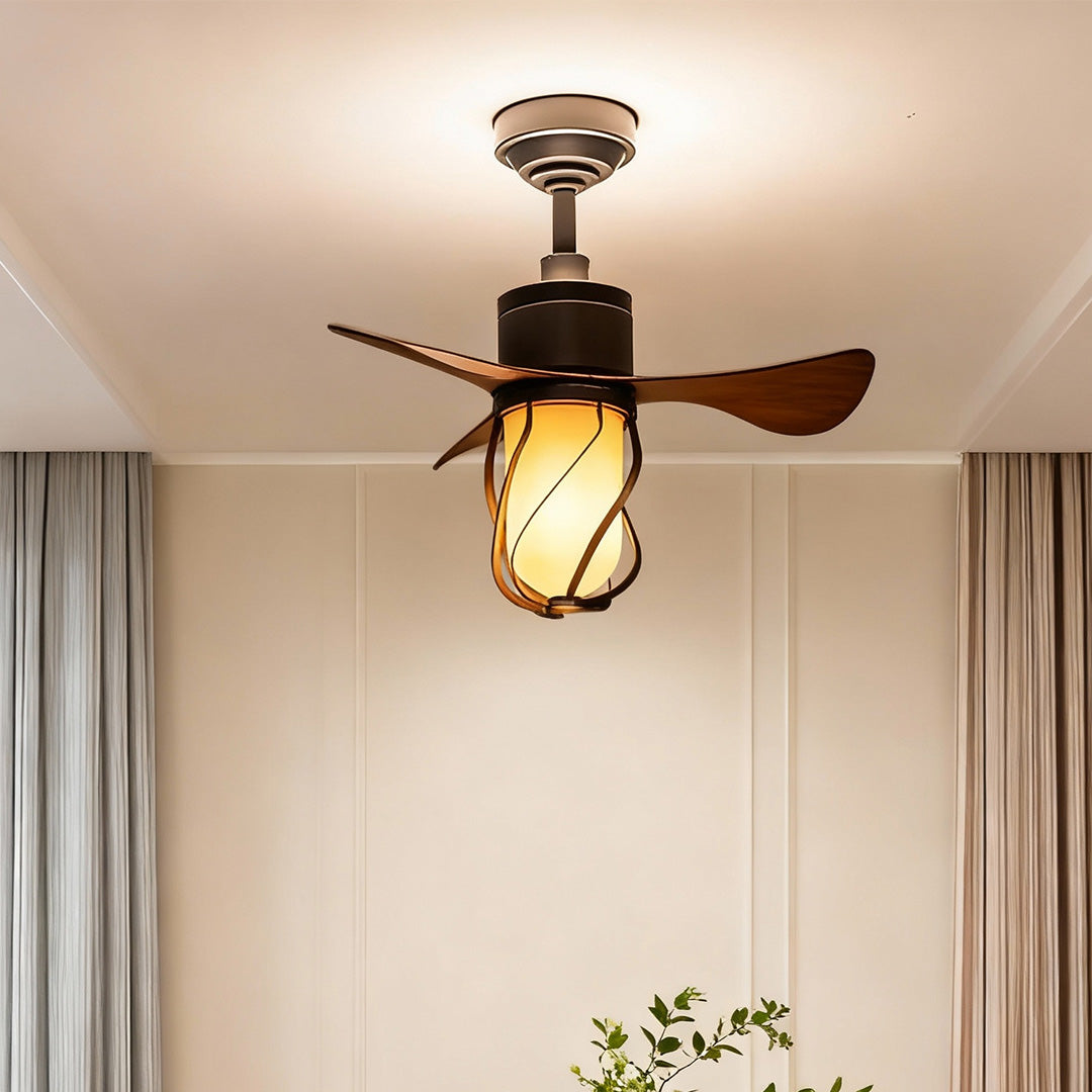 CHARLESTON VINTAGE LED CEILING FAN WITH ILLUMINATION